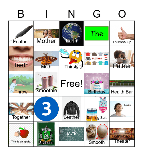 Articulation Bingo      /ð/ and /θ/ Bingo Card