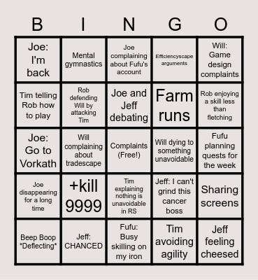 Runescape Discord Bingo Card