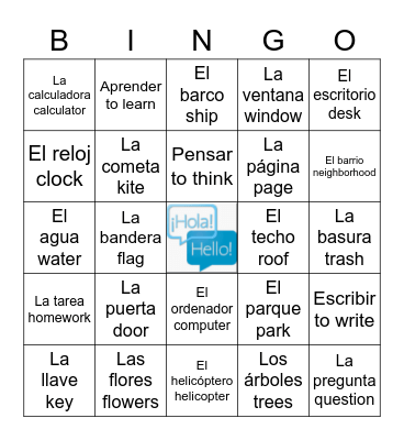 INTERCAMBIO Bingo Card