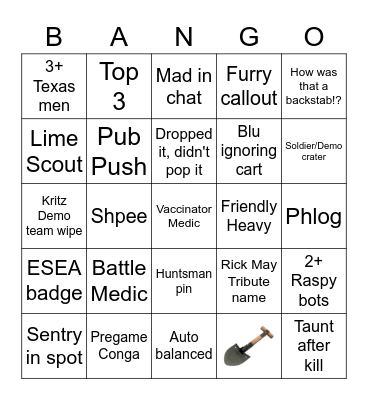 Brongo Bango Bingo Card