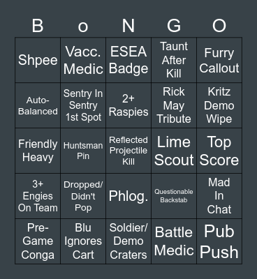 TF2 Bingo Card