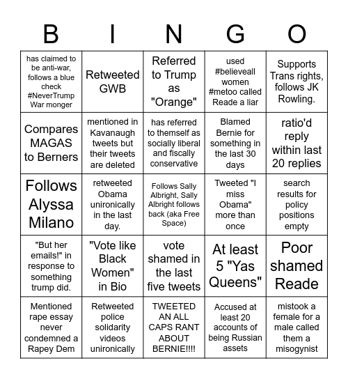 Shitlib Bingo Card
