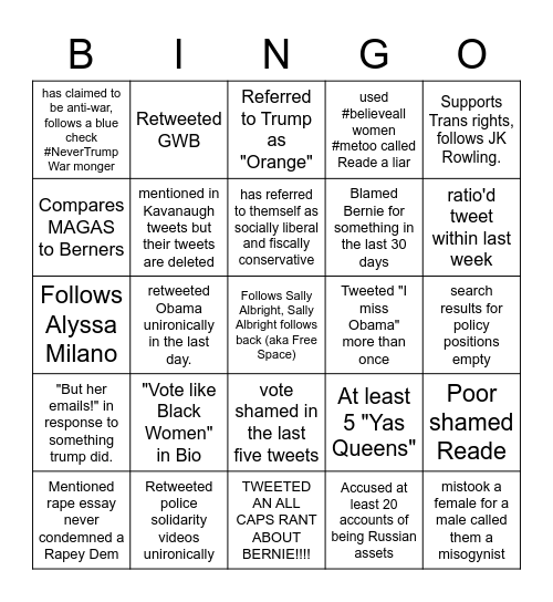 Shitlib Bingo Card