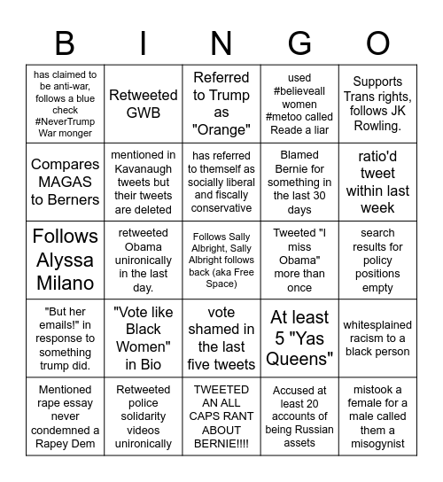 Shitlib Bingo Card