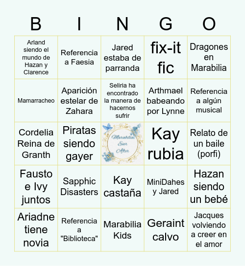 MARABILIA FANZINE Bingo Card