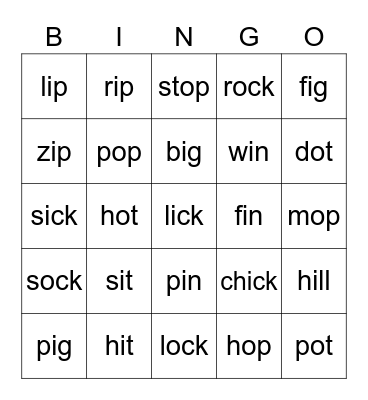 Bingo Card