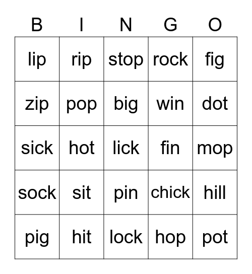 Bingo Card