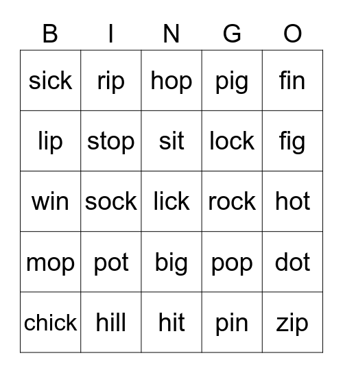 Bingo Card