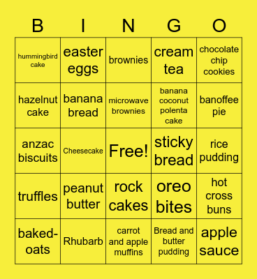 Hennell quarantine goodies Bingo Card