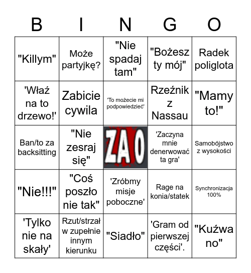 NieDaAsasyn 08.06 Bingo Card