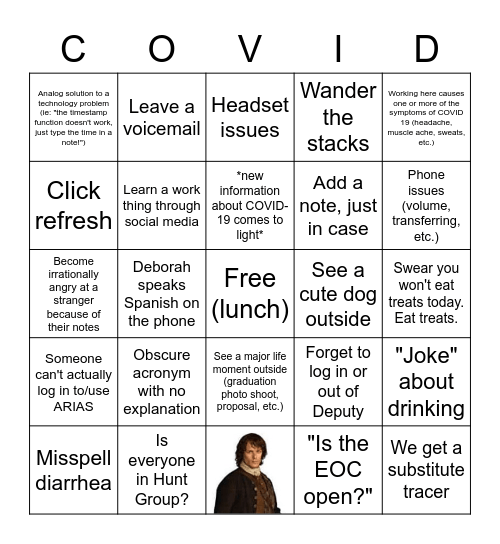 Contract Tracer Bingo II Bingo Card