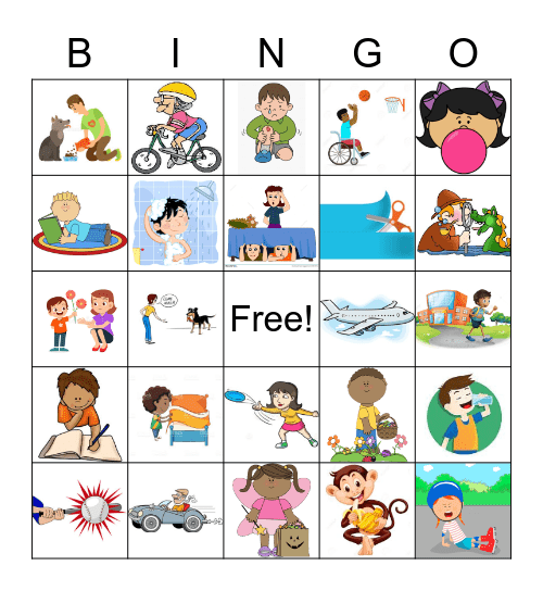 Irregular Past Tense BINGO Card