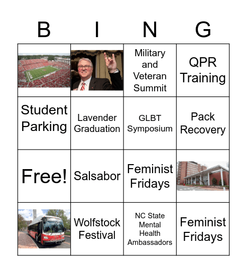 Tuffy's Bingo Card