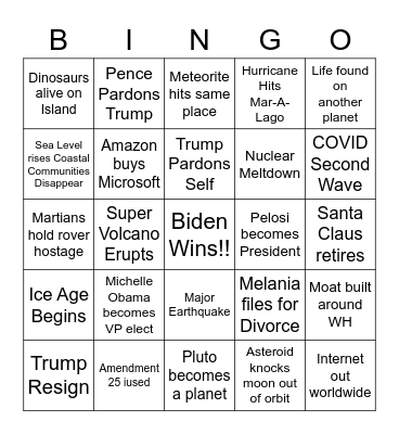 2020 Bingo Card