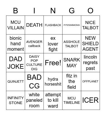 SHIELD BINGO Card