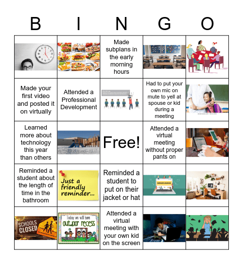 Hamilton 2019-2020 Bingo Card