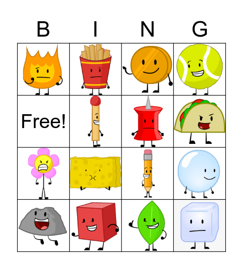 bfdi BINGO Card