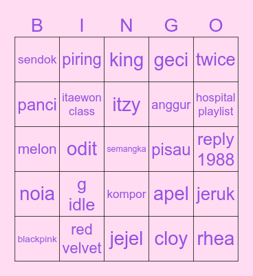 noia lulusan sarjana bingo😎🤘🏻 Bingo Card