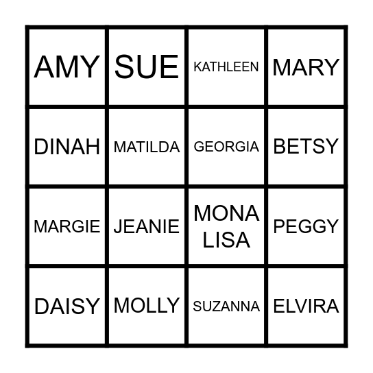 Bingo Card