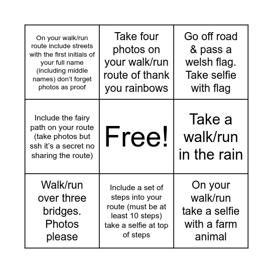 Fast Daps Bingo Card