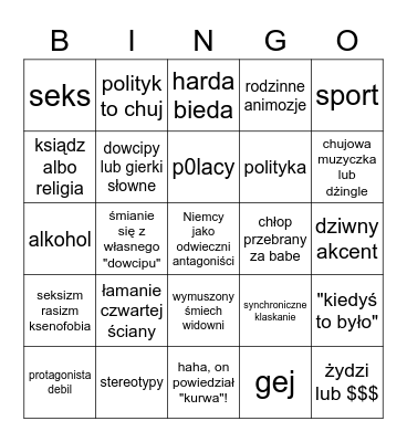 Kabarety Polskie Bingo Card