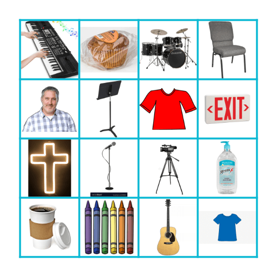 CHURCH LOOK AND FIND Bingo Card