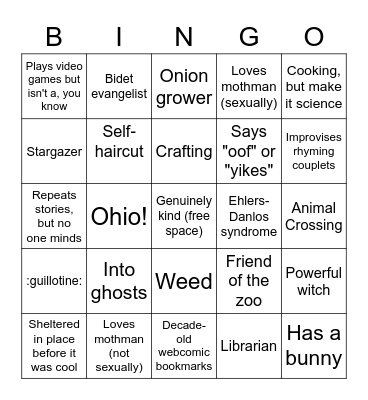 GBU Community Bingo Card