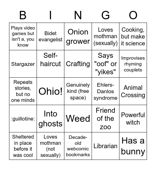 GBU Community Bingo Card