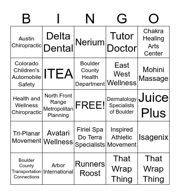 Feed Your Spirit Bingo Card Bingo Card