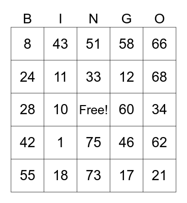 Molly's Bingo Board :) Bingo Card