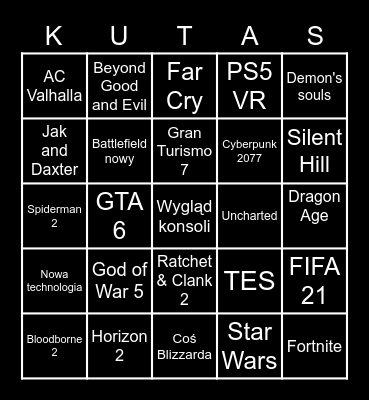 PLEJSTACJA 5 Bingo Card