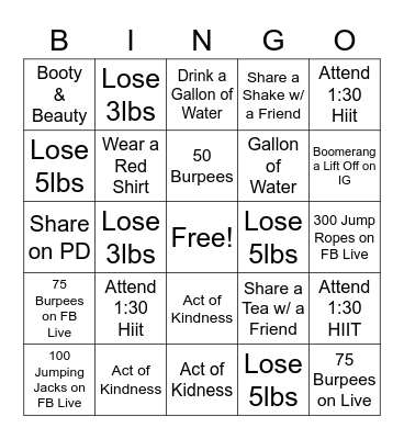 RCN BINGO Card