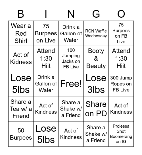 RCN BINGO Card