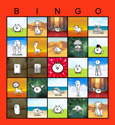 The Battle Cats Bingo Card