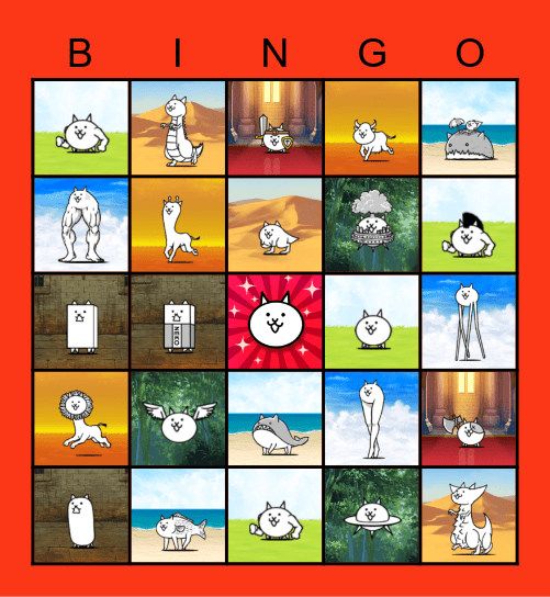 The Battle Cats Bingo Card