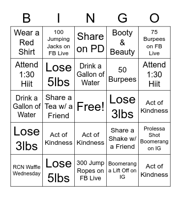 RCN BINGO Card