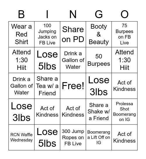 RCN BINGO Card