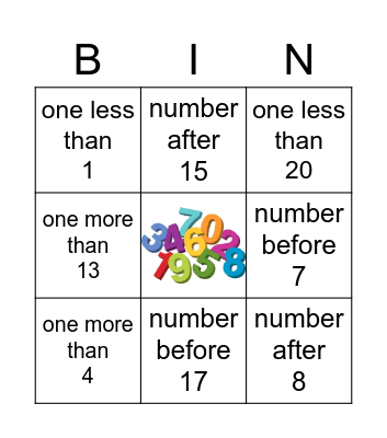 One More Number Bingo Card