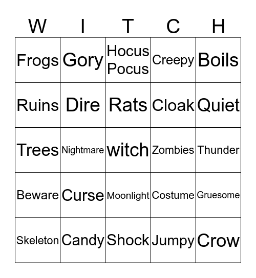 HALLOWEEN BINGO Card