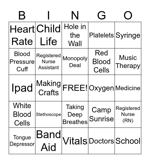 Clinic Bingo Card
