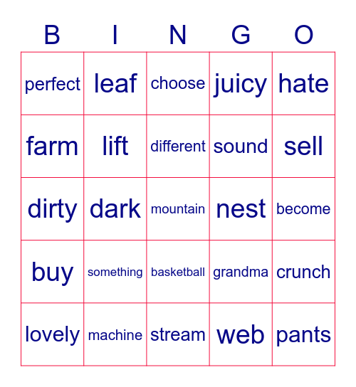 LJM2 Bingo Card