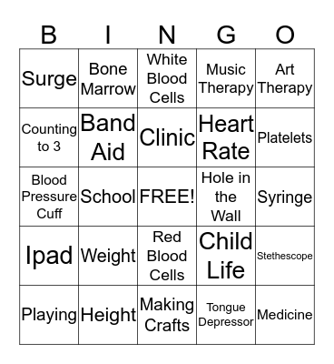 Clinic Bingo Card