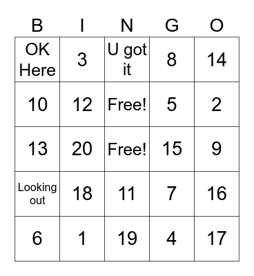 House 4 Bingo Card