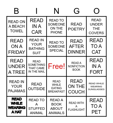 SUMMER READING 2020 Bingo Card