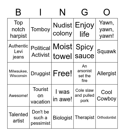 Suffix -ist and diphthongs: au/aw, oi/oy Bingo Card