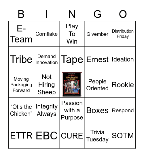 Ernest Bingo Card