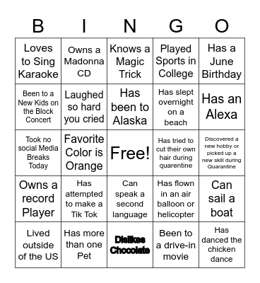 Sales Operations Bingo Card