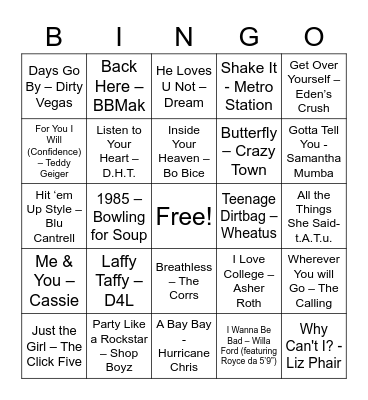 GCYP Bingo Card