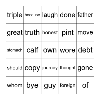 Bingo Card