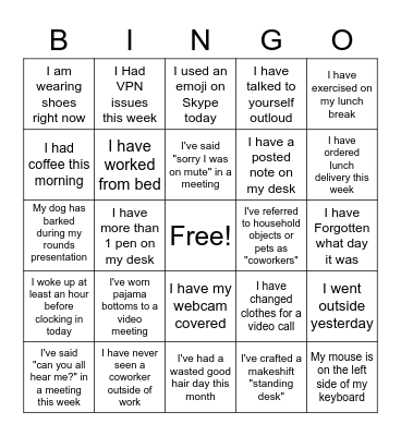 BINGO Card